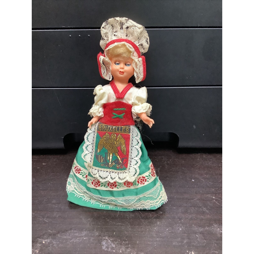Antique Brussels Belgium Doll blinky eyes made of Celluloid 5 inches